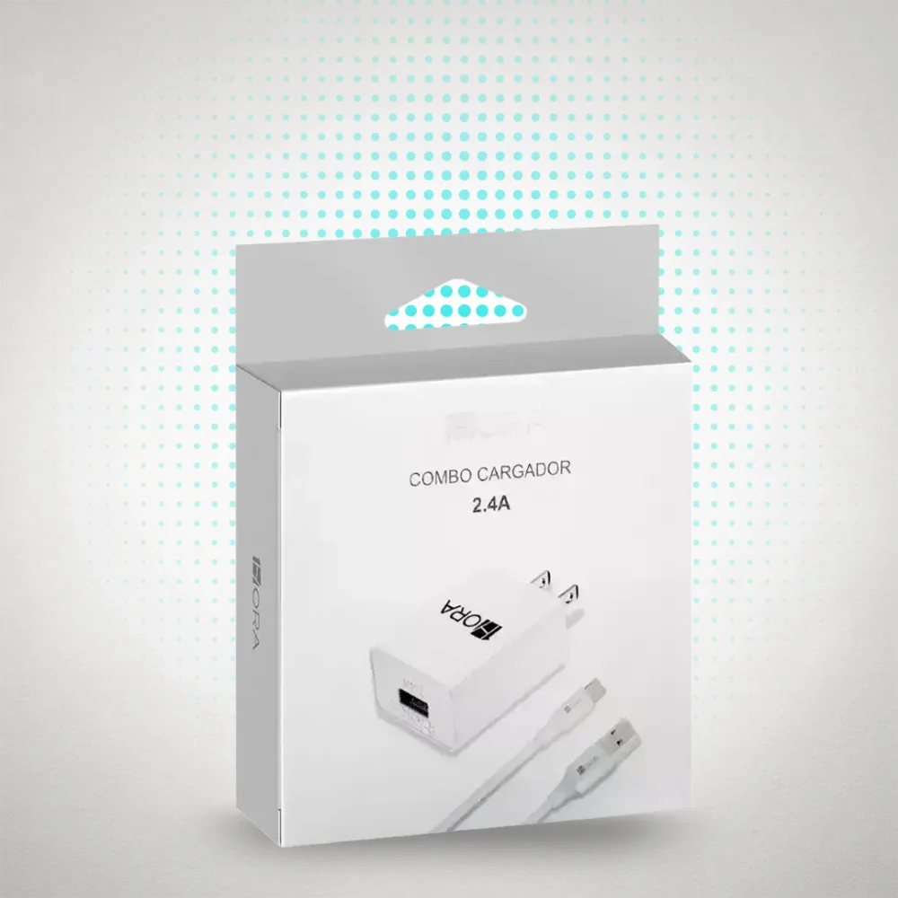 COMBO CARGADOR TIPO C 2.4A 12W GAR142