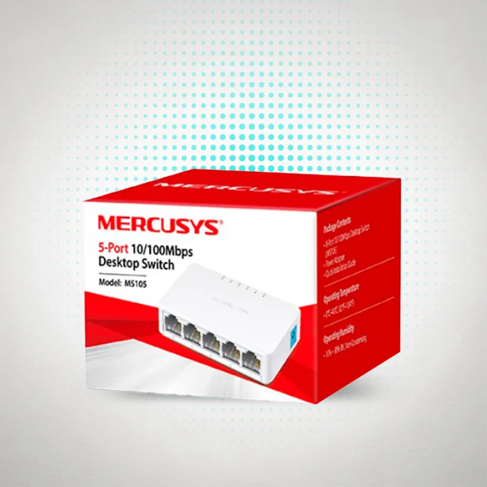 SWITCH MERCUSYS 5 PUERTOS MS105